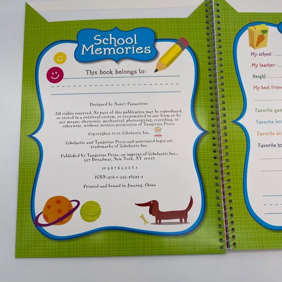 School Memories Book Scrapbook for Childhood Events sticker page - Picture 2 of 7